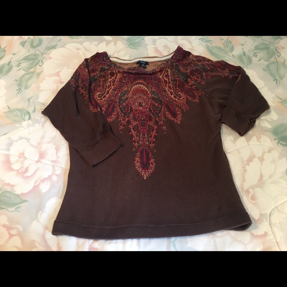 Chaps 3/4 sleeve Lightweight Sweater